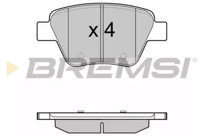 Комплект тормозных колодок, дисковый тормоз BP3429 BREMSI - фото №1