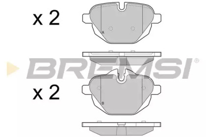 Комплект тормозных колодок, дисковый тормоз BP3449 BREMSI - фото №1