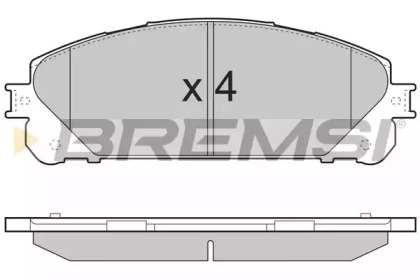 Комплект тормозных колодок, дисковый тормоз BP3481 BREMSI