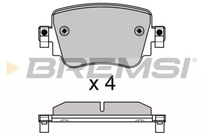 Комплект тормозных колодок, дисковый тормоз BP3623 BREMSI