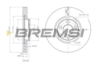 Тормозной диск DBA760V BREMSI - фото №1
