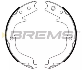Комплект тормозных колодок, стояночная тормозная система GF0109 BREMSI - фото №1