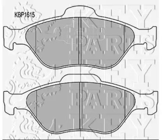 Комплект тормозных колодок, дисковый тормоз KBP1615 KEY PARTS - фото №1