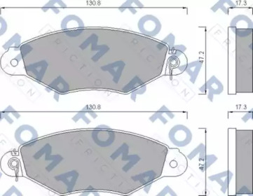 Комплект тормозных колодок, дисковый тормоз FO 673281 FOMAR Friction - фото №1