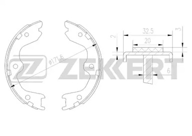Комплект тормозных колодок BK-4171 ZEKKERT - фото №1