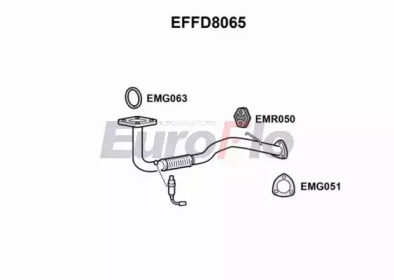 Труба выхлопного газа EFFD8065 EuroFlo - фото №1