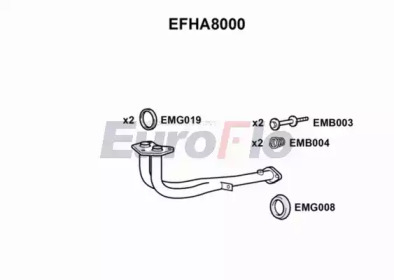 Труба выхлопного газа EFHA8000 EuroFlo - фото №1
