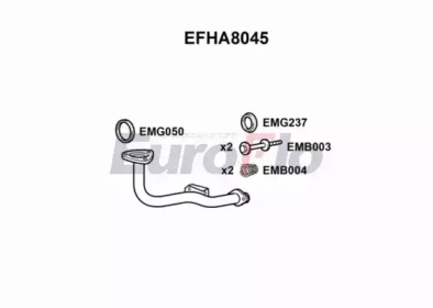 Труба выхлопного газа EFHA8045 EuroFlo - фото №1