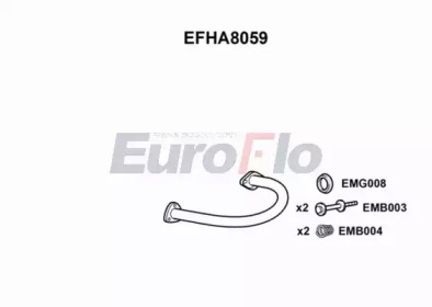 Труба выхлопного газа EFHA8059 EuroFlo - фото №1