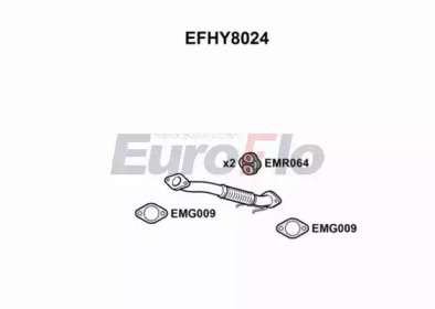 Труба выхлопного газа EFHY8024 EuroFlo - фото №1