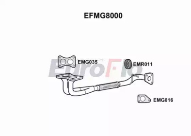 Труба выхлопного газа EFMG8000 EuroFlo - фото №1