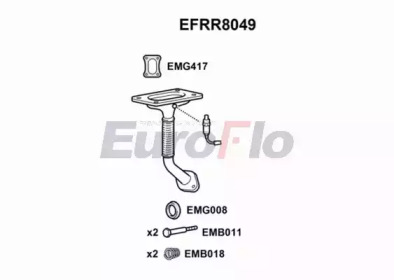 Труба выхлопного газа EFRR8049 EuroFlo - фото №1