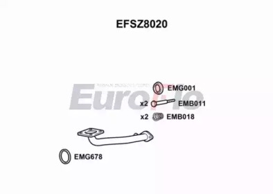 Труба выхлопного газа EFSZ8020 EuroFlo - фото №1