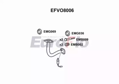Труба выхлопного газа EFVO8006 EuroFlo - фото №1