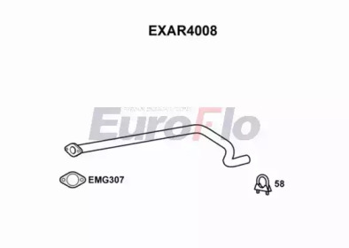 Труба выхлопного газа EXAR4008 EuroFlo - фото №1