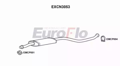 Средний глушитель выхлопных газов EXCN3053 EuroFlo - фото №1