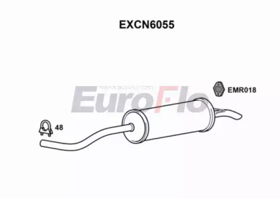 Глушитель выхлопных газов конечный EXCN6055 EuroFlo - фото №1