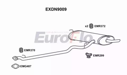 Средний / конечный глушитель ог EXDN9009 EuroFlo - фото №1