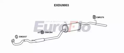 Средний / конечный глушитель ог EXDU9003 EuroFlo - фото №1