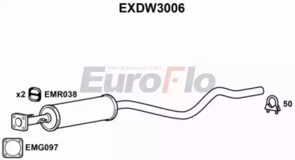 Средний глушитель выхлопных газов EXDW3006 EuroFlo - фото №1