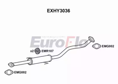 Средний глушитель выхлопных газов EXHY3036 EuroFlo - фото №1