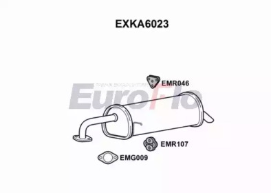 Глушитель выхлопных газов конечный EXKA6023 EuroFlo - фото №1