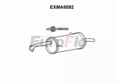 Глушитель выхлопных газов конечный EXMA6092 EuroFlo - фото №1