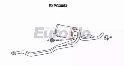 Средний глушитель выхлопных газов EXPG3053 EuroFlo - фото №1