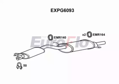 Глушитель выхлопных газов конечный EXPG6093 EuroFlo - фото №1