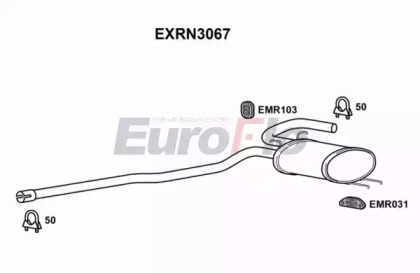 Средний глушитель выхлопных газов EXRN3067 EuroFlo - фото №1