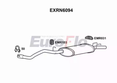 Глушитель выхлопных газов конечный EXRN6094 EuroFlo - фото №1