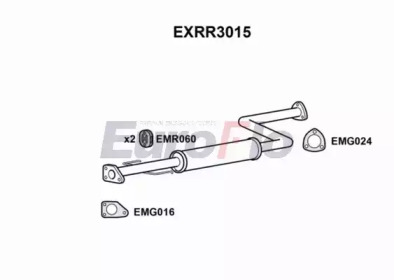 Средний глушитель выхлопных газов EXRR3015 EuroFlo - фото №1