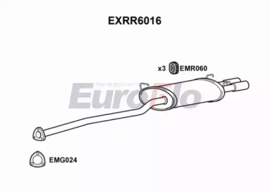 Глушитель выхлопных газов конечный EXRR6016 EuroFlo - фото №1
