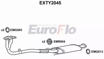 Труба выхлопного газа EXTY2045 EuroFlo - фото №1