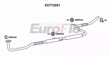 Труба выхлопного газа EXTY2051 EuroFlo - фото №1