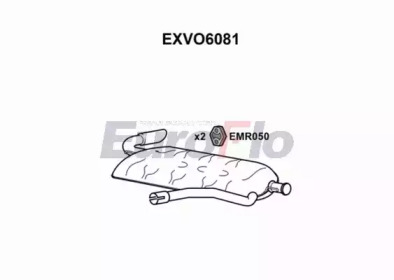Глушитель выхлопных газов конечный EXVO6081 EuroFlo - фото №1