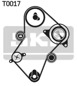 Водяной насос + комплект зубчатого ремня VKMC 03241-2 SKF - фото №1