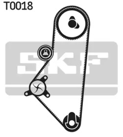 Комплект грм (пасс + ролик + насос) VKMC03201-1 SKF