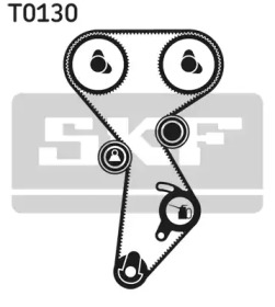 Комплект грм (ремень + ролик) VKMA02242 SKF