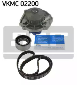 Водяной насос + комплект зубчатого ремня VKMC 02200 SKF - фото №2