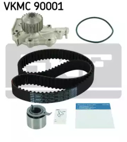 Водяной насос + комплект зубчатого ремня VKMC 90001 SKF - фото №2