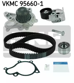 Водяной насос + комплект зубчатого ремня VKMC 95660-1 SKF - фото №2