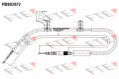Трос, стояночная тормозная система FBS02072 FTE