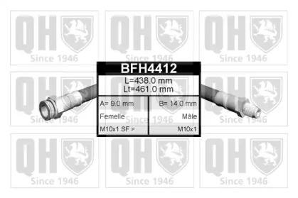 Тормозной шланг BFH4412 QUINTON HAZELL - фото №1