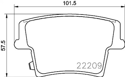 Комплект тормозных колодок, дисковый тормоз P11040 BREMBO