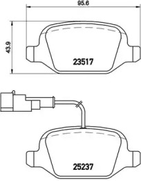 Комплект тормозных колодок, дисковый тормоз P 23 131 BREMBO - фото №1