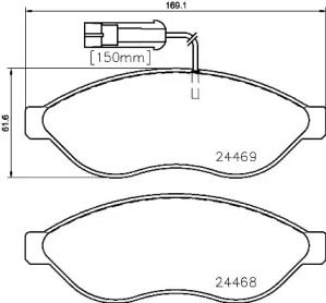 Комплект тормозных колодок, дисковый тормоз P23 143 BREMBO