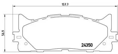 Комплект тормозных колодок, дисковый тормоз P 83 117 BREMBO - фото №1