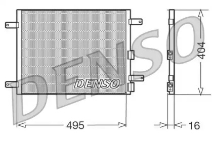 Конденсатор, кондиционер DCN01023 DENSO - фото №1