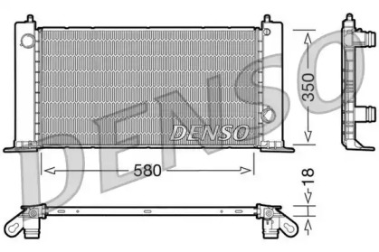 Радиатор, охлаждение двигателя DRM09121 DENSO - фото №1